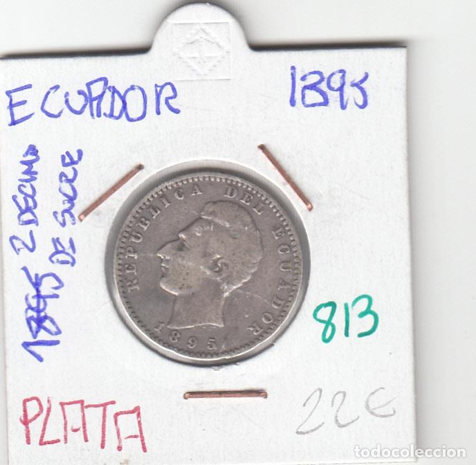 Monedas antiguas de Am&eacute;rica: CR0813 MONEDA ECUADOR 2 DECIMAS DE SUCRE 1895 PLATA