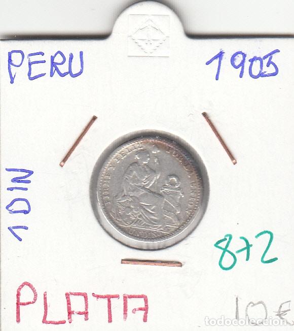 Monedas antiguas de Am&eacute;rica: CR0872 MONEDA PERU 1 DINO 1905 PLATA