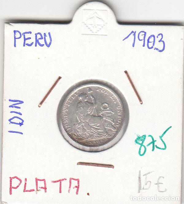 Monedas antiguas de Am&eacute;rica: CR0875 MONEDA PERU 1 DINO 1903 PLATA