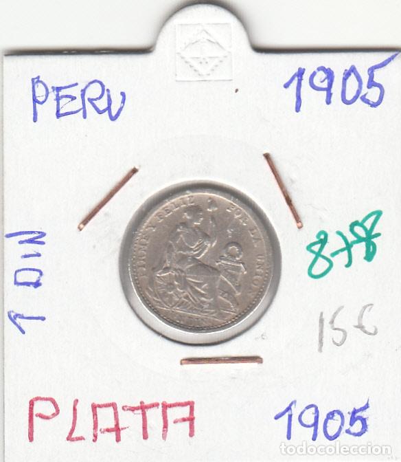 Monedas antiguas de Am&eacute;rica: CR0878 MONEDA PERU 1 DINO 1905 PLATA