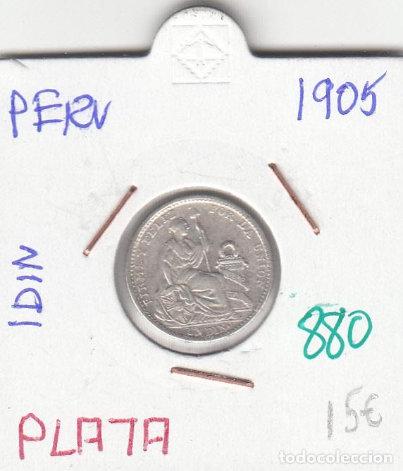 Monedas antiguas de Am&eacute;rica: CR0880 MONEDA PERU 1 DINO 1905 PLATA