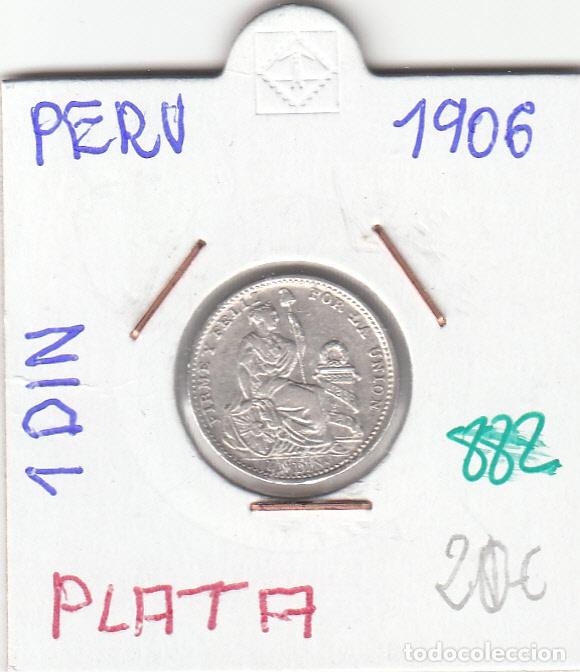 Monedas antiguas de Am&eacute;rica: CR0882 MONEDA PERU 1 DINO 1906 PLATA
