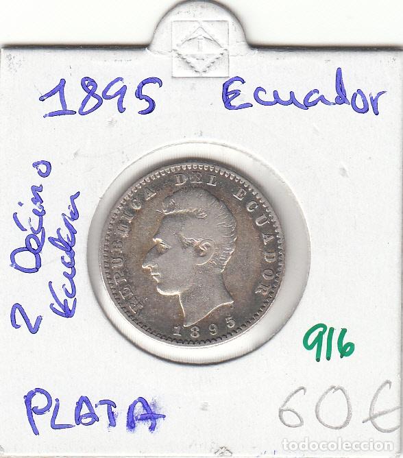 Monedas antiguas de Am&eacute;rica: CR0916 MONEDA ECUADOR 2 DECIMAS PLATA 1895