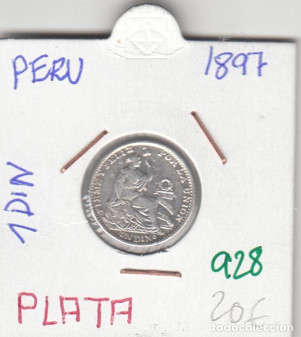 Monedas antiguas de Am&eacute;rica: CR0928 MONEDA PERU 1 DIN PLATA 1897