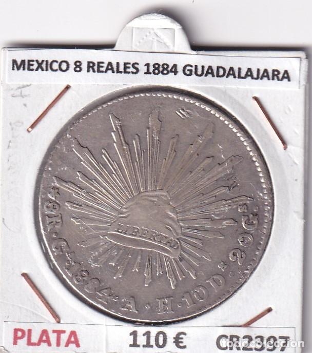 Monedas antiguas de Am&eacute;rica: CR2397 MONEDA MEXICO 8 REALES 1884 GUADALAJARA PLATA