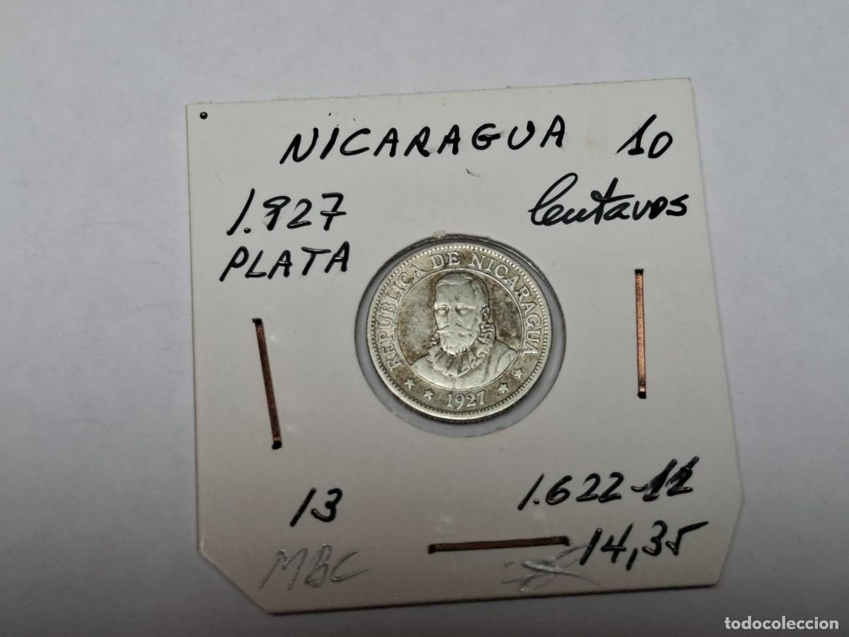 Monedas antiguas de Am&eacute;rica: 10 CENTAVOS de PLATA de 1927 KM 13 NICARAGUA en MBC