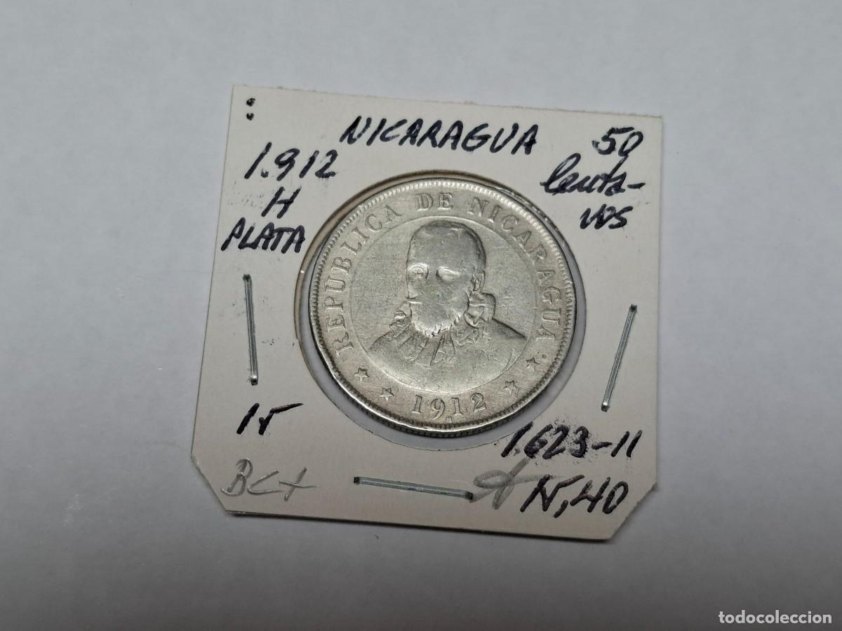 Monedas antiguas de Am&eacute;rica: 50 CENTAVOS de PLATA de 1912 H KM 14 NICARAGUA en BC+