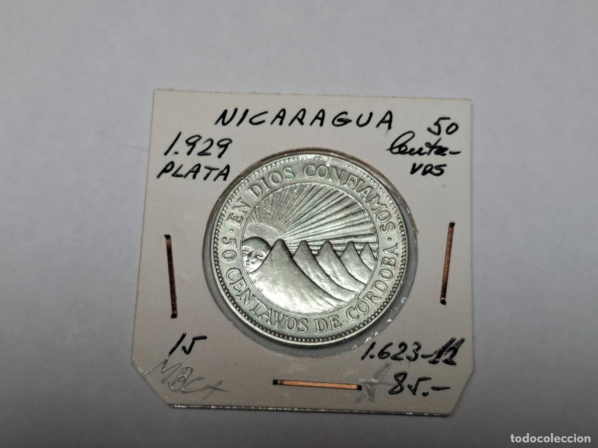 Monedas antiguas de Am&eacute;rica: 50 CENTAVOS de PLATA de 1929 KM 15 NICARAGUA en MBC+