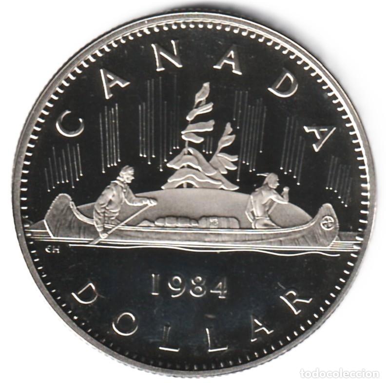 Monedas antiguas de Am&eacute;rica: Canada 1 d&oacute;lar 1984 Proof KM# 120.1