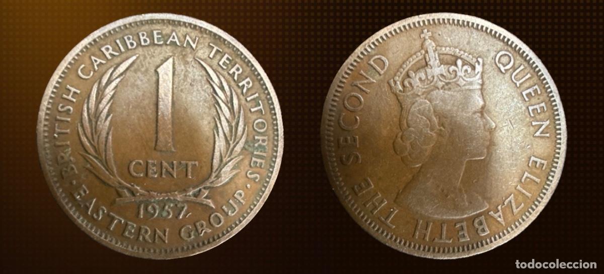 Monedas antiguas de Am&eacute;rica: 1 CENT BRITISH CARIBBEAN TERRITORIES 1957 &middot; ISABEL II &middot; MONEDA COLONIAL BRIT&Aacute;NICA