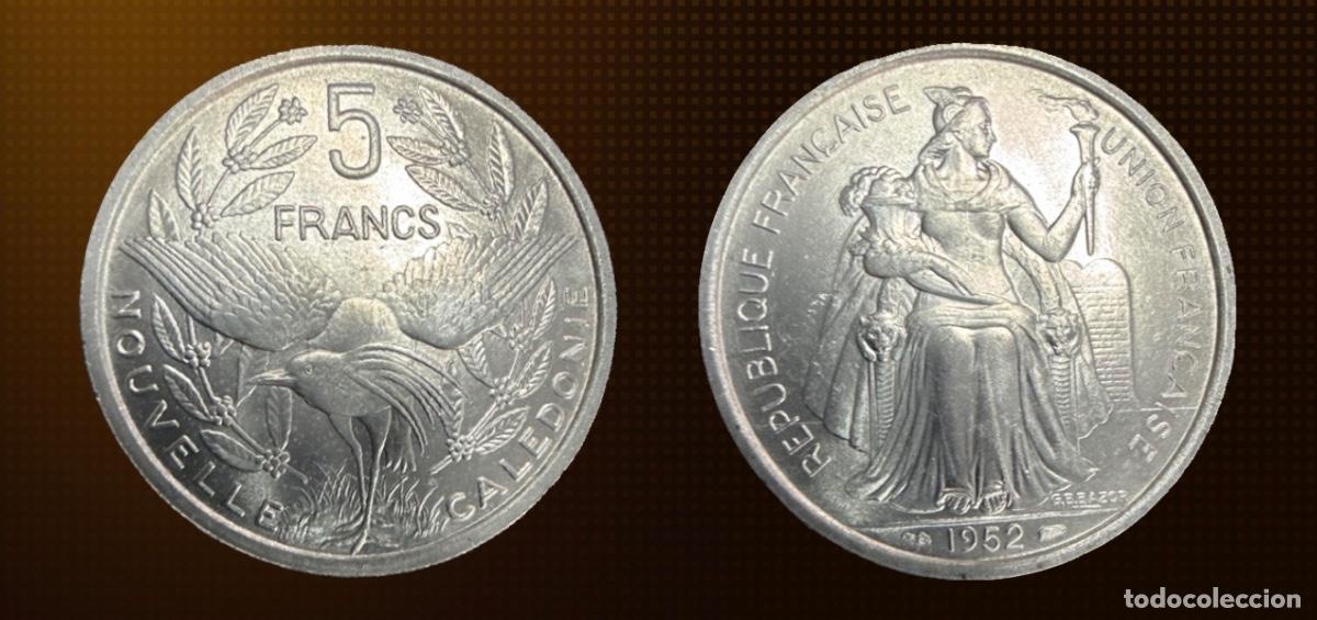 Monedas antiguas de Am&eacute;rica: 5 FRANCS NUEVA CALEDONIA 1952 &middot; COLONIA FRANCESA &middot; 31 MM &middot; MONEDA HIST&Oacute;RICA