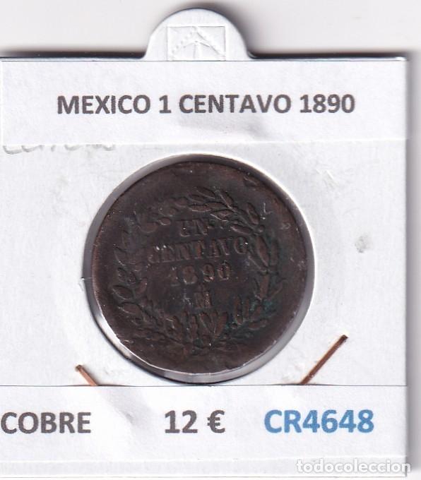 Monedas antiguas de Am&eacute;rica: CR4648 MONEDA MEXICO 1 CENTAVO 1890 COBRE