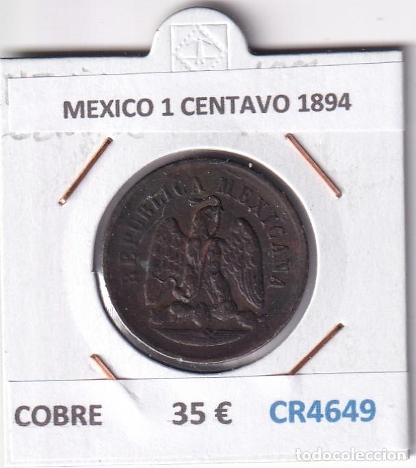 Monedas antiguas de Am&eacute;rica: CR4649 MONEDA MEXICO 1 CENTAVO 1894 COBRE