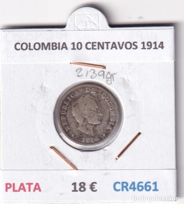 Monedas antiguas de Am&eacute;rica: CR4661 MONEDA COLOMBIA 10 CENTAVOS 1914 PLATA