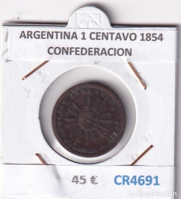 Monedas antiguas de Am&eacute;rica: CR4691 MONEDA ARGENTINA 1 CENTAVO 1854 CONFEDERACION