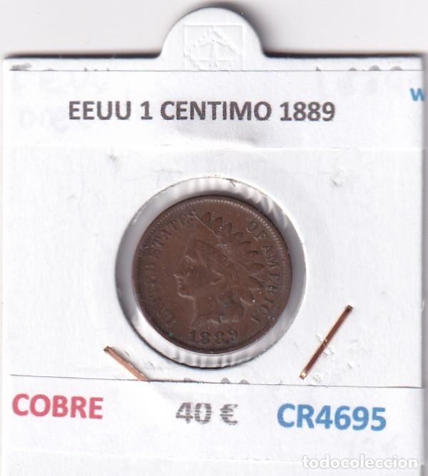 Monedas antiguas de Am&eacute;rica: CR4695 MONEDA EEUU 1 CENTIMO 1889 COBRE