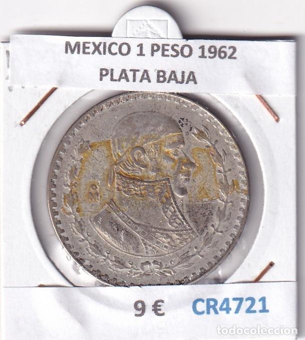 Monedas antiguas de Am&eacute;rica: CR4721 MONEDA MEXICO 1 PESO 1962 PLATA BAJA