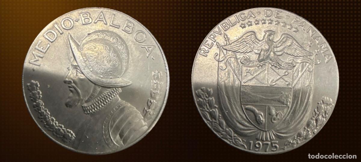 Monedas antiguas de Am&eacute;rica: Panam&aacute; &frac12; balboa &middot; 1975