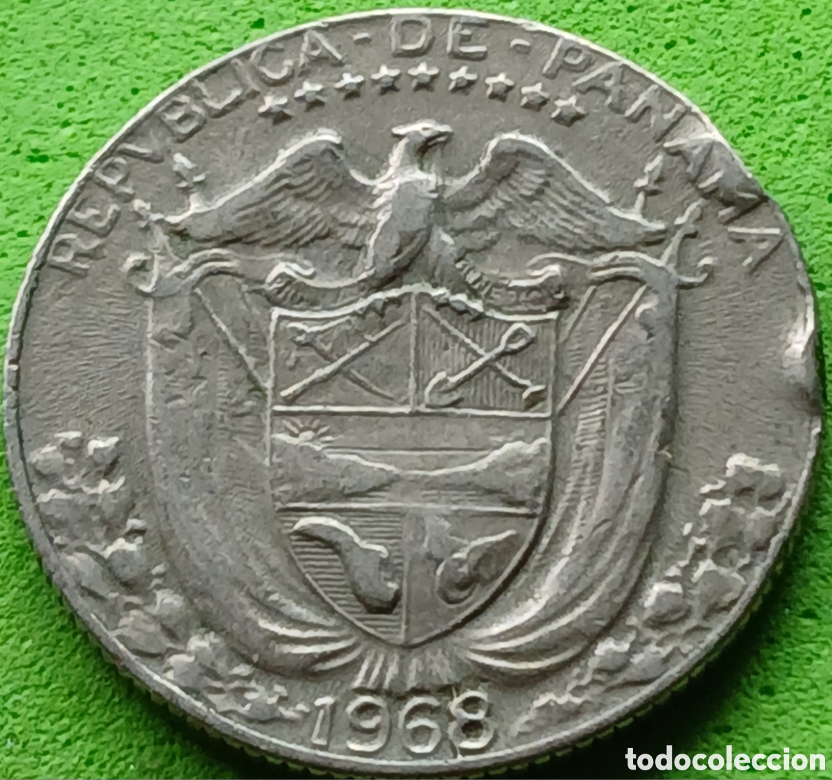 Monedas antiguas de Am&eacute;rica: Panam&aacute; un d&eacute;cimo 1968 km#10