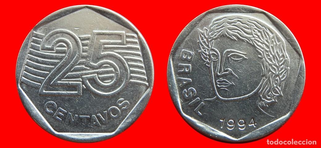 Monedas antiguas de Am&eacute;rica: 25 CENTAVOS 1994 BRASIL-153870