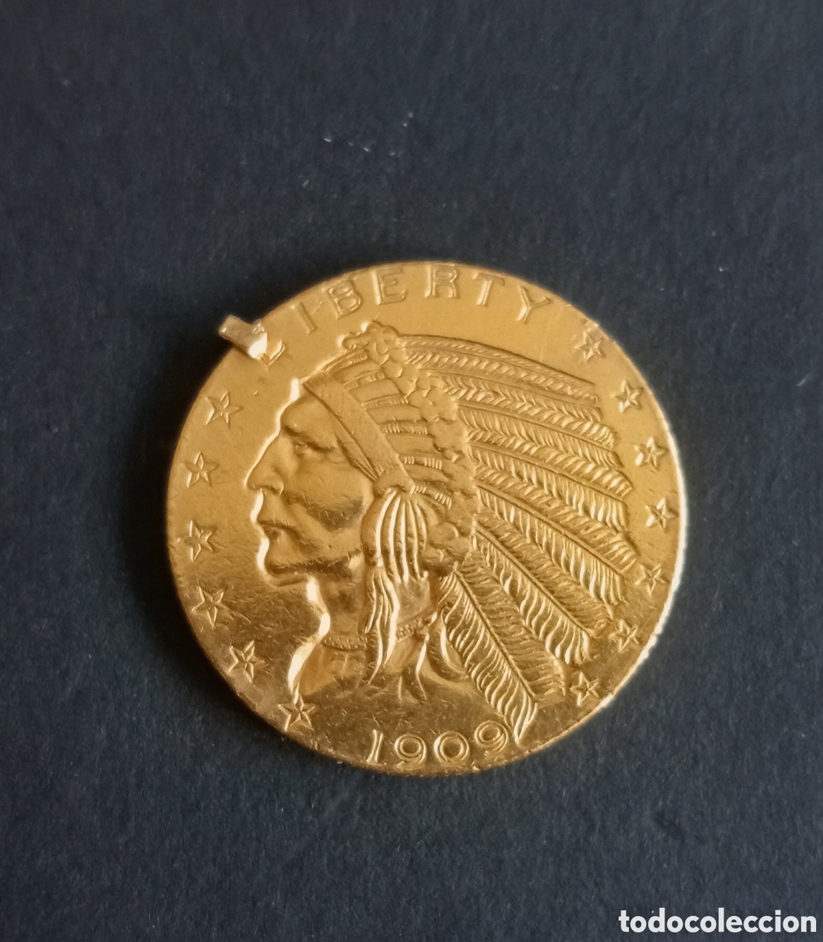 Monedas antiguas de Am&eacute;rica: Moneda de oro cinco d&oacute;lares smericanos