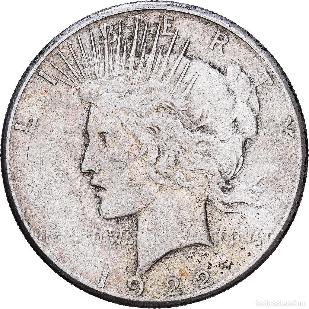 Monedas antiguas de Am&eacute;rica: [#1117984] Estados Unidos, Dollar, Peace Dollar, 1922, San Francisco, Plata, MBC, KM:150