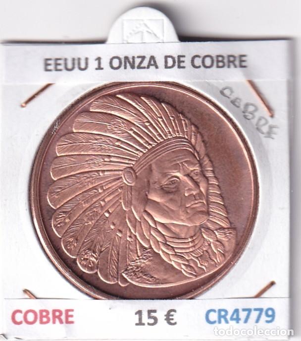 Monedas antiguas de Am&eacute;rica: CR4779 MONEDA EEUU 1 ONZA COBRE