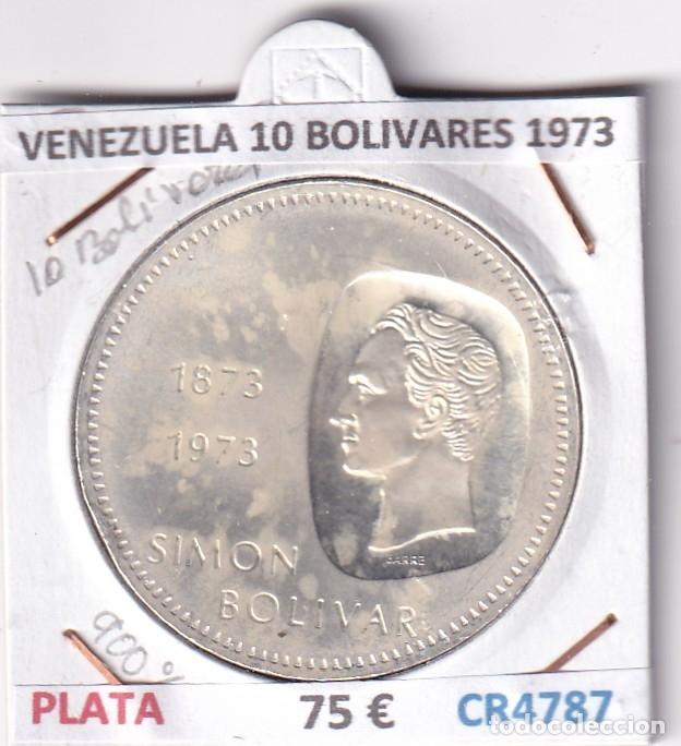 Monedas antiguas de Am&eacute;rica: CR4787 MONEDA VENEZUELA 10 BOLIVARES 1973 PLATA 900