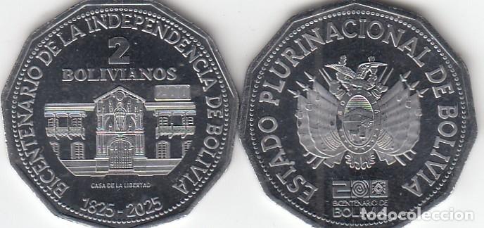 Monedas antiguas de Am&eacute;rica: CR4788 MONEDA BOLIVIA 2 BOLIVIANOS 2025 SIN CIRCULAR