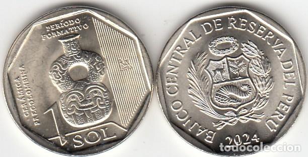 Monedas antiguas de Am&eacute;rica: CR4789 MONEDA PERU 1 SOL 2024 PERIODO FORMATICO SIN CIRCULAR