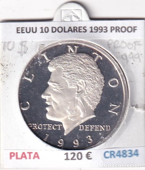 Monedas antiguas de Am&eacute;rica: CR4834 MONEDA EEUU 10 DOLARES 1993 PROOF PLATA