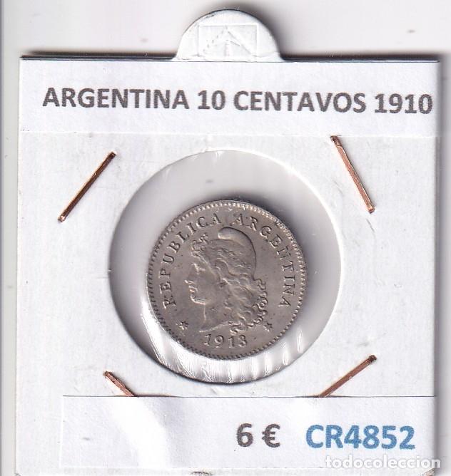 Monedas antiguas de Am&eacute;rica: CR4852 MONEDA ARGENTINA 10 CENTAVOS 1910