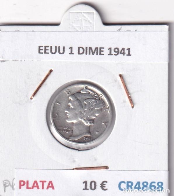 Monedas antiguas de Am&eacute;rica: CR4868 MONEDA EEUU 1 DIME 1941 PLATA