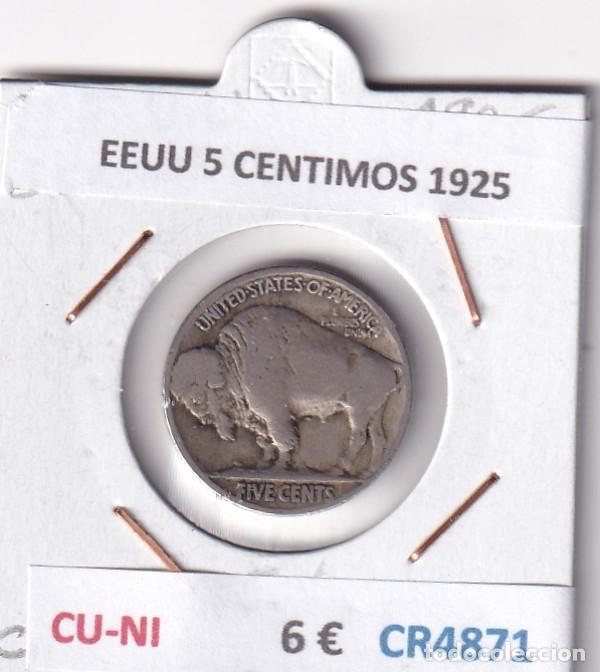 Monedas antiguas de Am&eacute;rica: CR4871 MONEDA EEUU 5 CENTIMOS 1925 CU-NI