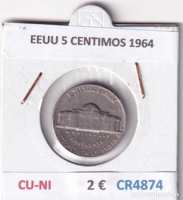 Monete antiche di America: CR4874 MONEDA EEUU 5 CENTIMOS 1964 CU-NI