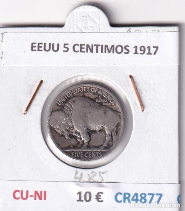 Monedas antiguas de Am&eacute;rica: CR4877 MONEDA EEUU 5 CENTIMOS 1917 CU-NI