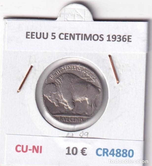 Monedas antiguas de Am&eacute;rica: CR4880 MONEDA EEUU 5 CENTIMOS 1936E CU-NI