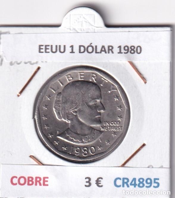 Monedas antiguas de Am&eacute;rica: CR4895 MONEDA EEUU 1 D&Oacute;LAR 1980 COBRE