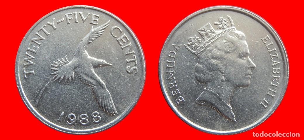 Monedas antiguas de Am&eacute;rica: 25 CENTAVOS 1988 BERMUDA-153904