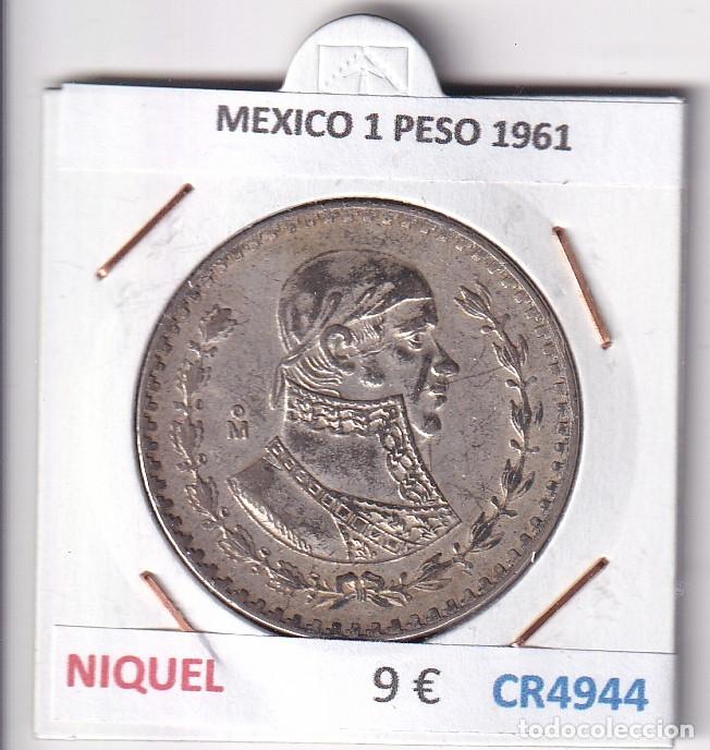 Monedas antiguas de Am&eacute;rica: CR4944 MONEDA MEXICO 1 PESO 1961 NIQUEL