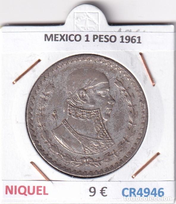 Monedas antiguas de Am&eacute;rica: CR4946 MONEDA MEXICO 1 PESO 1961 NIQUEL