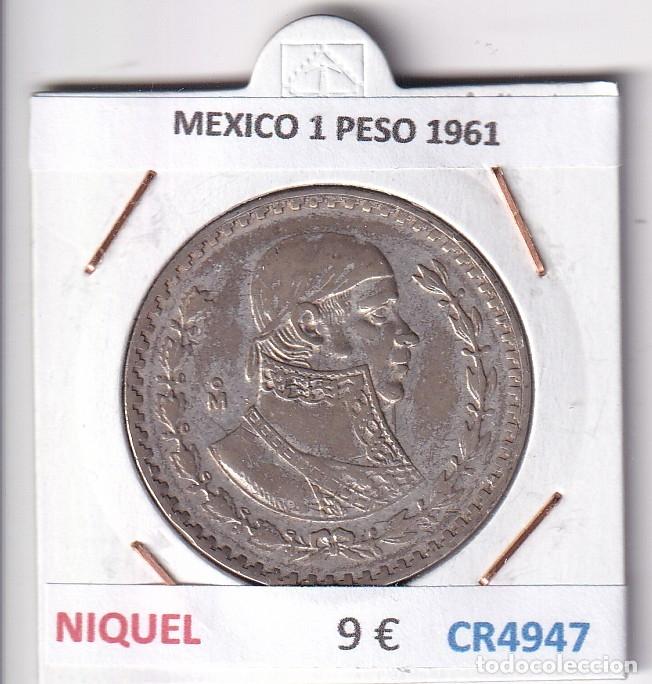 Monedas antiguas de Am&eacute;rica: CR4947 MONEDA MEXICO 1 PESO 1961 NIQUEL