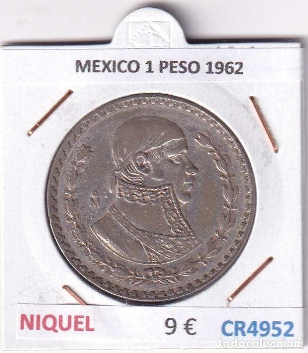 Monedas antiguas de Am&eacute;rica: CR4952 MONEDA MEXICO 1 PESO 1962 NIQUEL