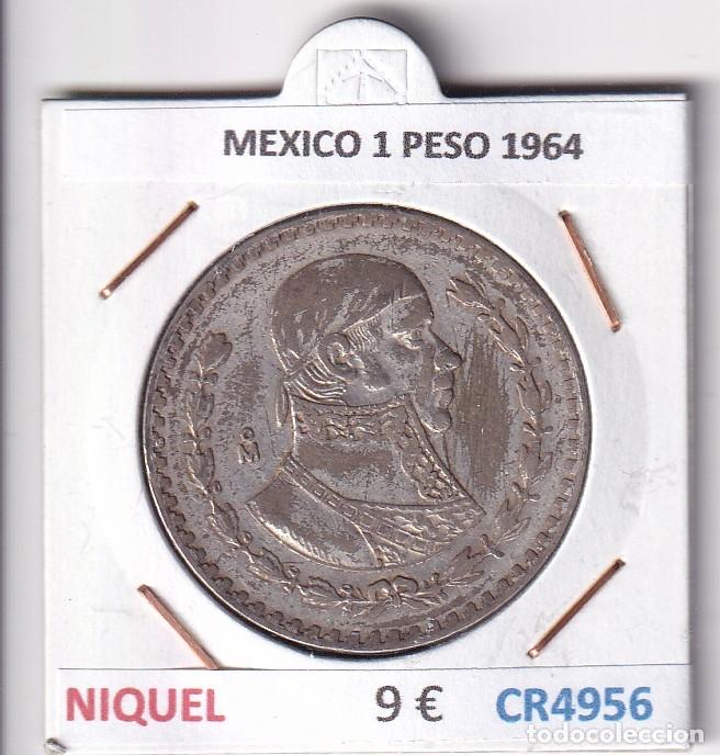 Monedas antiguas de Am&eacute;rica: CR4956 MONEDA MEXICO 1 PESO 1964 NIQUEL