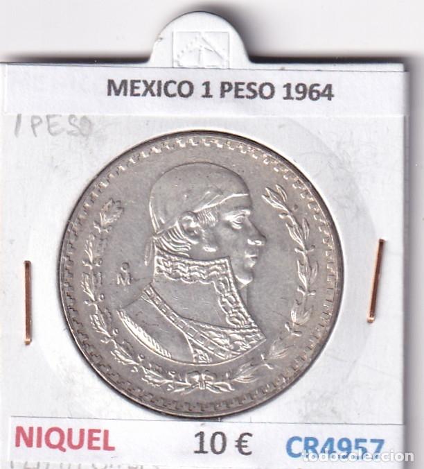 Monedas antiguas de Am&eacute;rica: CR4957 MONEDA MEXICO 1 PESO 1964 NIQUEL