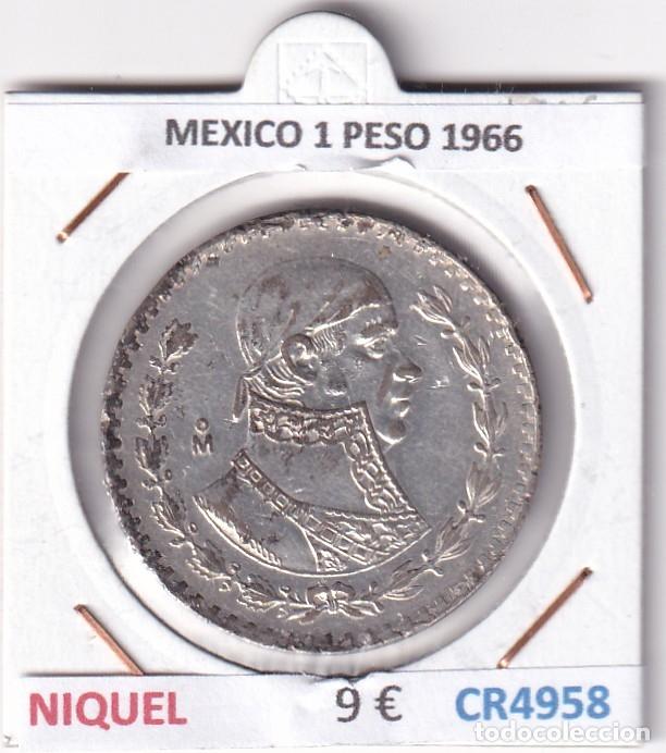 Monedas antiguas de Am&eacute;rica: CR4958 MONEDA MEXICO 1 PESO 1966 NIQUEL