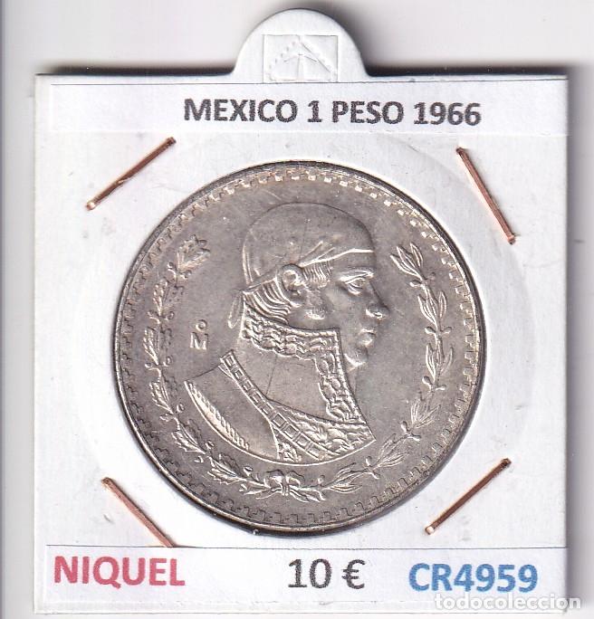 Monedas antiguas de Am&eacute;rica: CR4959 MONEDA MEXICO 1 PESO 1966 NIQUEL