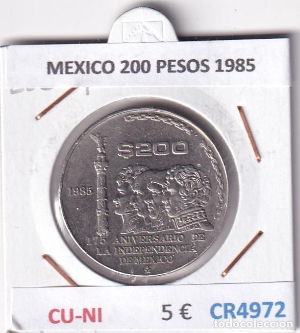 Monedas antiguas de Am&eacute;rica: CR4972 MONEDA MEXICO 200 PESOS 1985 CU-NI
