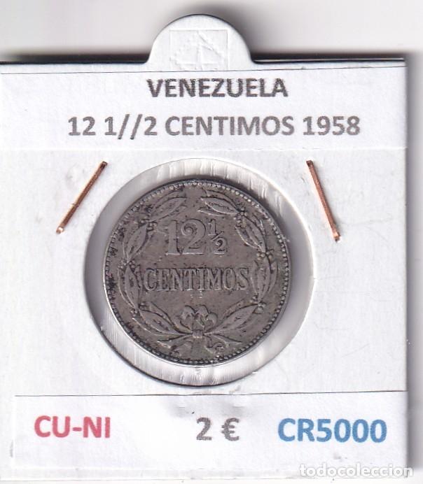 Monedas antiguas de Am&eacute;rica: CR5000 MONEDA VENEZUELA 12 1//2 CENTIMOS 1958 CU-NI