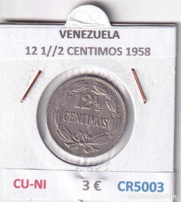Monedas antiguas de Am&eacute;rica: CR5003 MONEDA VENEZUELA 12 1//2 CENTIMOS 1958 CU-NI